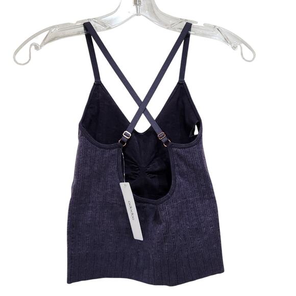 Ododos Seamless Padded Sports Bra Criss-Cross Open Back Brami Top Blue Sz XS/S - Picture 3 of 4